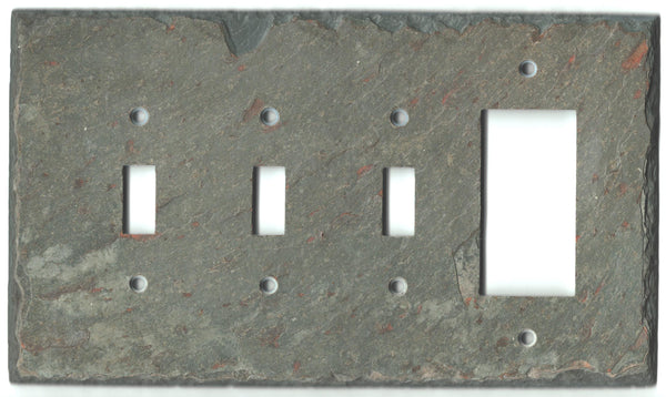 Antique Gray Slate Switch Plates