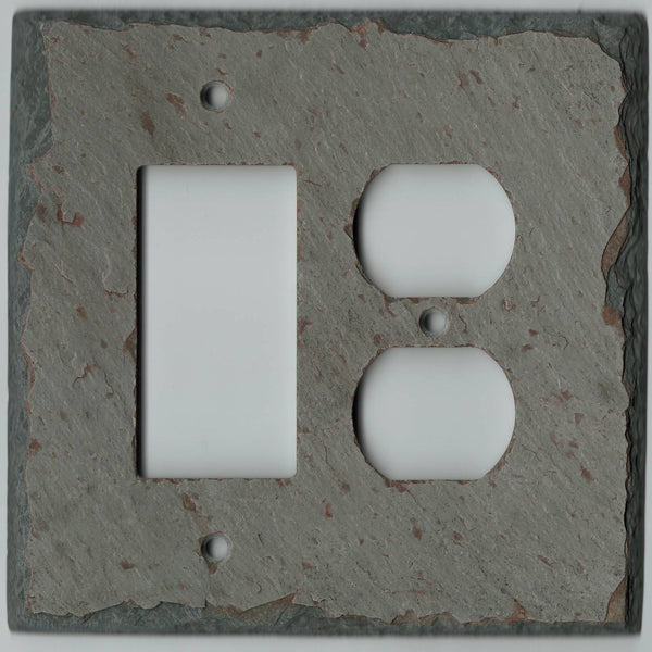 Antique Gray Slate Switch Plates